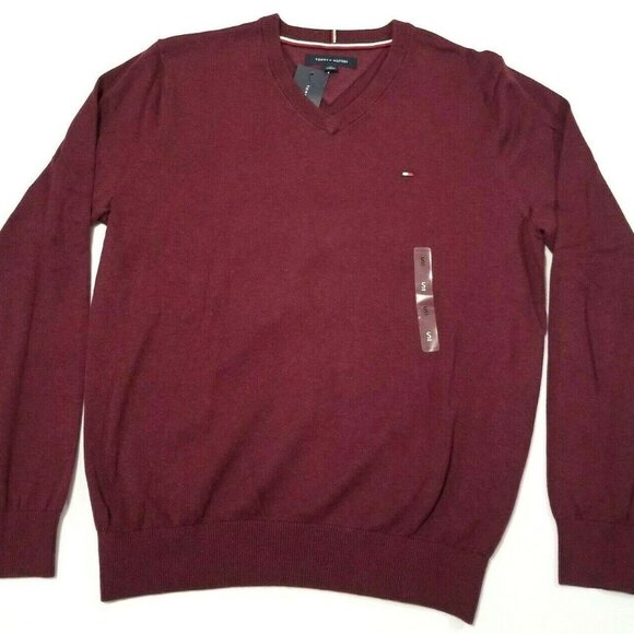 Tommy Hilfiger‎ Men's V-neck Sweater Pullover - Picture 1 of 7